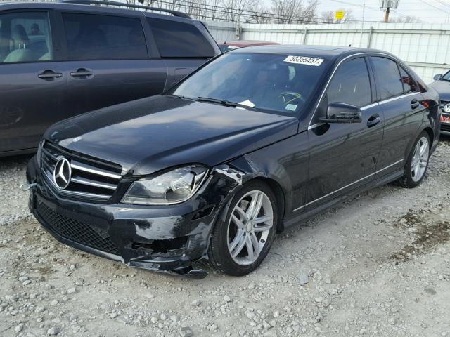 WDDGF8AB5ER306681 - 2014 MERCEDES-BENZ C 300 4MAT BLACK photo 2