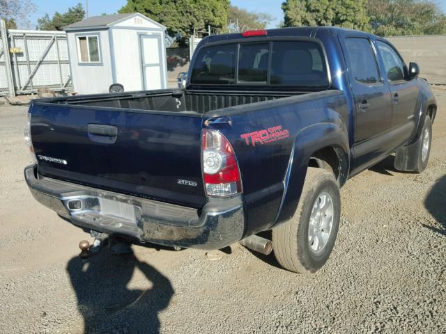 5TFJX4GN2DX025679 - 2013 TOYOTA TACOMA DOU BLUE photo 4