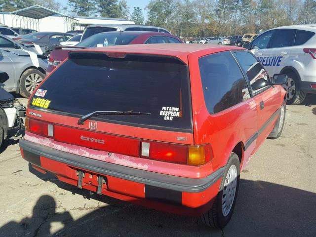 JHMED7363KS001622 - 1989 HONDA CIVIC SI RED photo 4