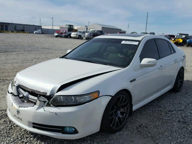 19UUA76517A009628 - 2007 ACURA TL TYPE S WHITE photo 2