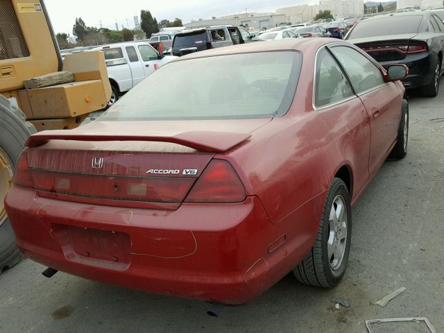 1HGCG225XYA024455 - 2000 HONDA ACCORD EX RED photo 4