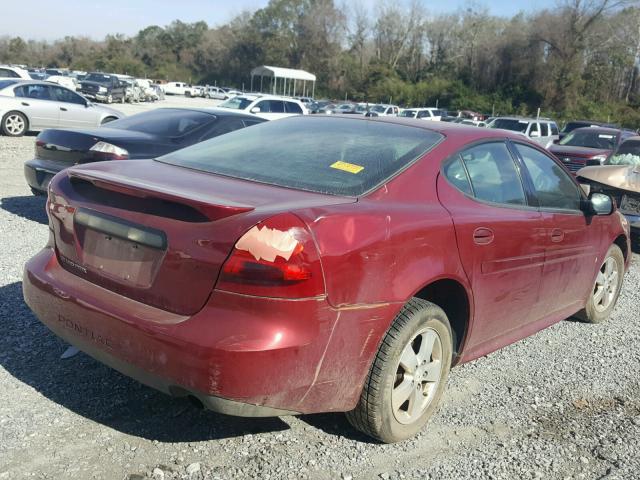 2G2WP582781177772 - 2008 PONTIAC GRAND PRIX RED photo 4