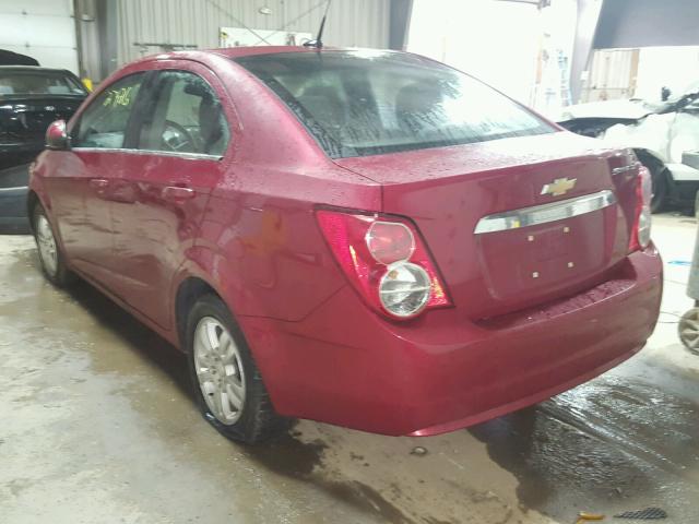 1G1JC5SG3D4123088 - 2013 CHEVROLET SONIC LT RED photo 3