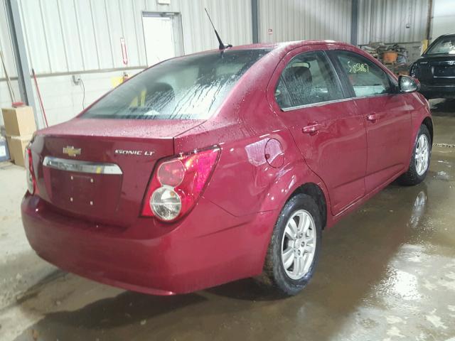 1G1JC5SG3D4123088 - 2013 CHEVROLET SONIC LT RED photo 4