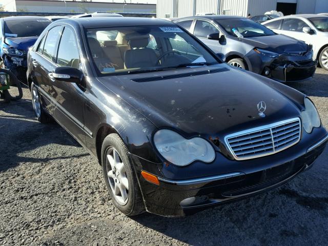 WDBRF61J64F548053 - 2004 MERCEDES-BENZ C 240 BLACK photo 1