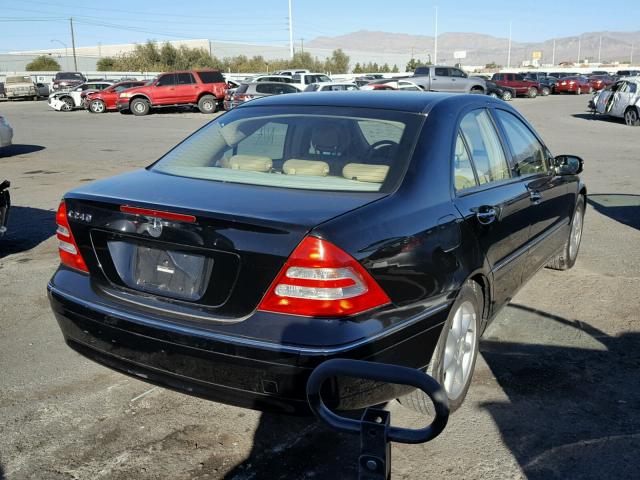 WDBRF61J64F548053 - 2004 MERCEDES-BENZ C 240 BLACK photo 4