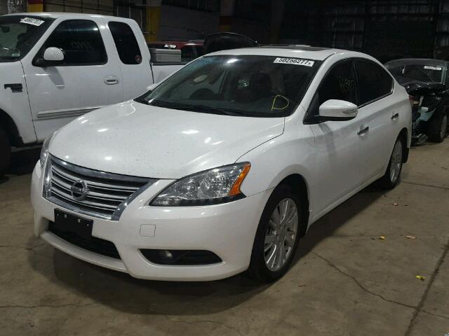 3N1AB7AP9DL669026 - 2013 NISSAN SENTRA S WHITE photo 2