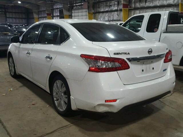 3N1AB7AP9DL669026 - 2013 NISSAN SENTRA S WHITE photo 3