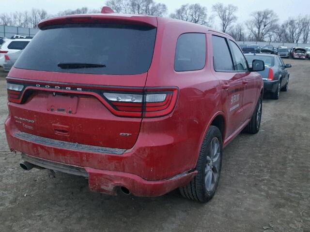 1C4RDJDG5HC797090 - 2017 DODGE DURANGO GT RED photo 4