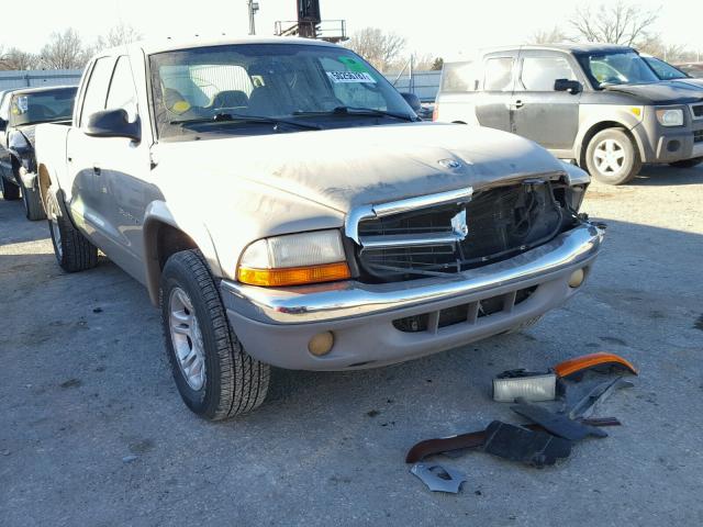 1B7HL48X92S644333 - 2002 DODGE DAKOTA QUA BEIGE photo 1