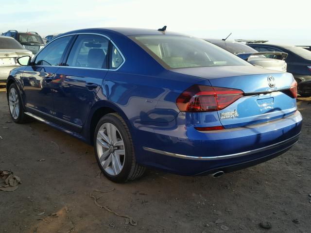 1VWGT7A30HC022384 - 2017 VOLKSWAGEN PASSAT SE BLUE photo 3