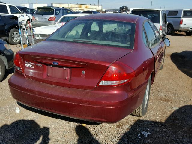 1FAHP55U54A127498 - 2004 FORD TAURUS SES MAROON photo 4