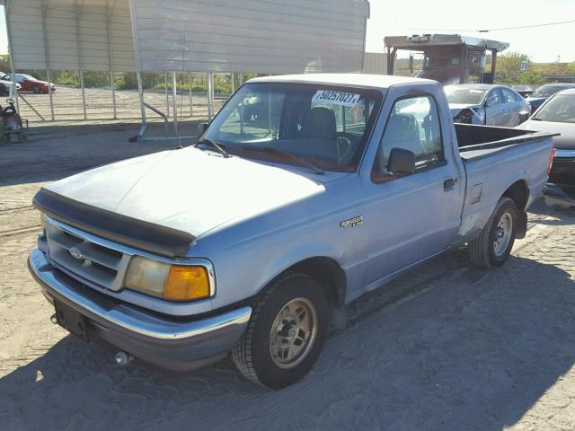 1FTCR10A0VTA62814 - 1997 FORD RANGER BLUE photo 2