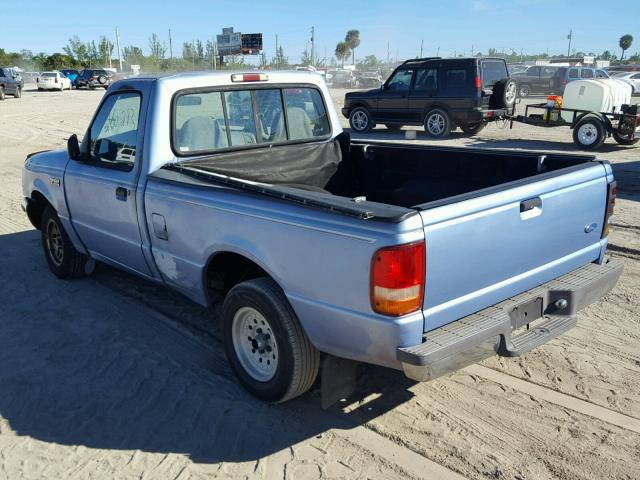 1FTCR10A0VTA62814 - 1997 FORD RANGER BLUE photo 3