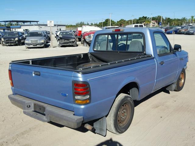 1FTCR10A0VTA62814 - 1997 FORD RANGER BLUE photo 4