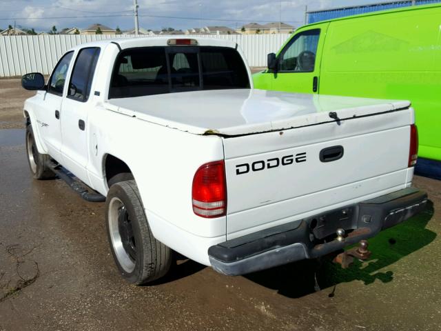 1B7HG2AZ2YS714297 - 2000 DODGE DAKOTA QUA WHITE photo 3