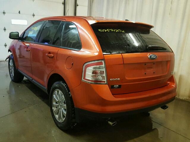 2FMDK49C07BA96796 - 2007 FORD EDGE SEL P ORANGE photo 3