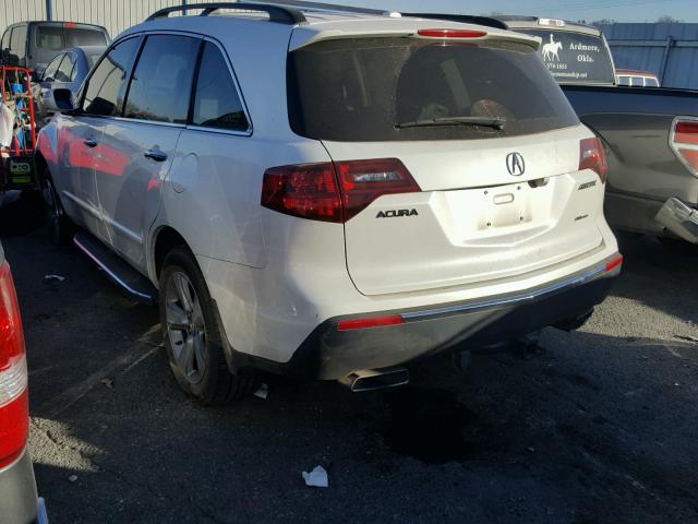 2HNYD2H42BH514824 - 2011 ACURA MDX TECHNO WHITE photo 3