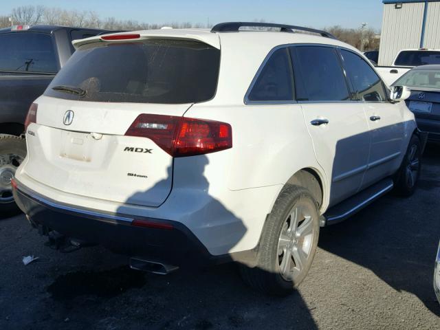 2HNYD2H42BH514824 - 2011 ACURA MDX TECHNO WHITE photo 4