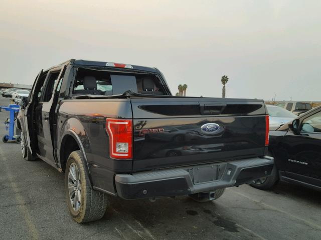 1FTEW1EG7GFD55982 - 2016 FORD F150 SUPER BLACK photo 3