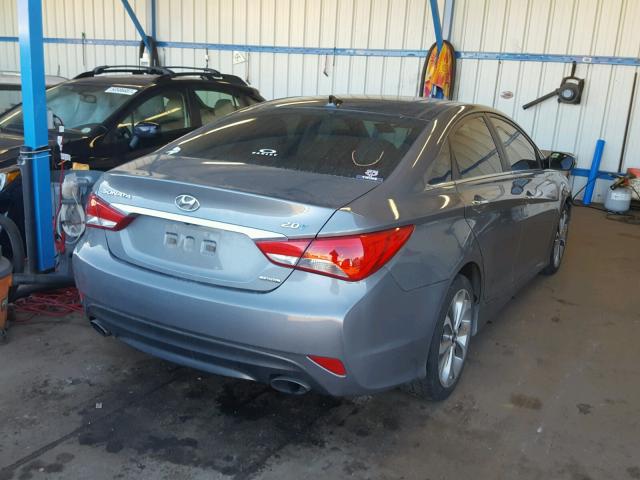 5NPEC4AB5EH850561 - 2014 HYUNDAI SONATA SE GRAY photo 4