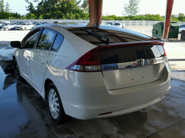 JHMZE2H50BS002793 - 2011 HONDA INSIGHT LX WHITE photo 3