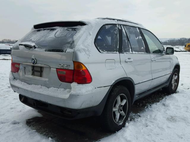 5UXFA53542LP31056 - 2002 BMW X5 3.0I SILVER photo 4