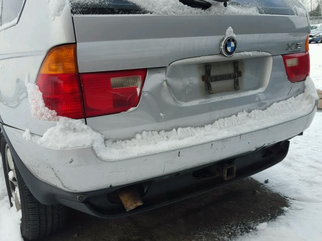 5UXFA53542LP31056 - 2002 BMW X5 3.0I SILVER photo 9