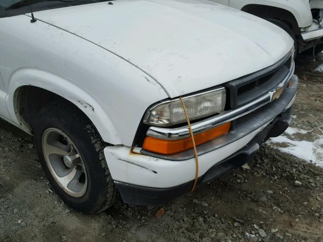 1GCCS19H338285546 - 2003 CHEVROLET S TRUCK S1 WHITE photo 9