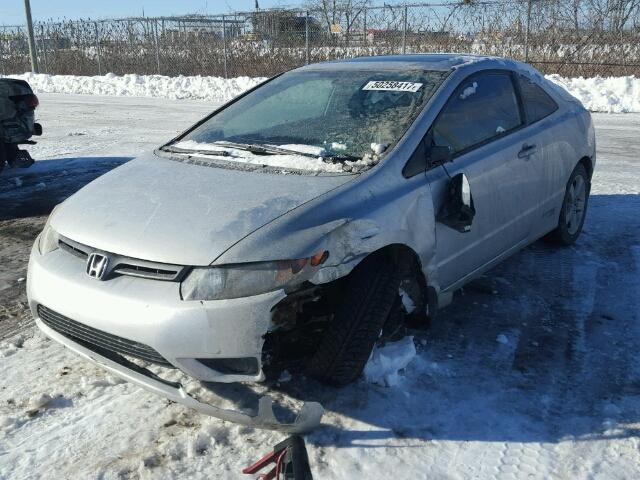 2HGFG11866H007184 - 2006 HONDA CIVIC EX SILVER photo 2