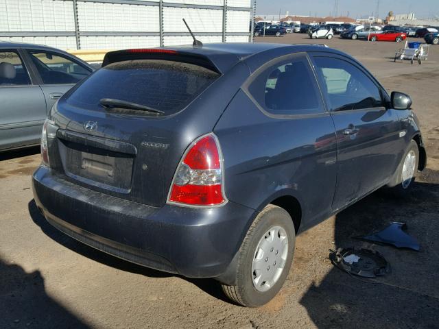 KMHCM3AC5AU175961 - 2010 HYUNDAI ACCENT BLU GRAY photo 4