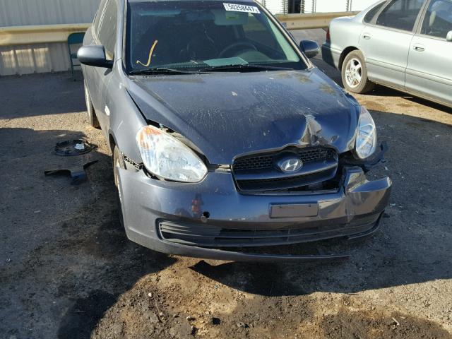 KMHCM3AC5AU175961 - 2010 HYUNDAI ACCENT BLU GRAY photo 9