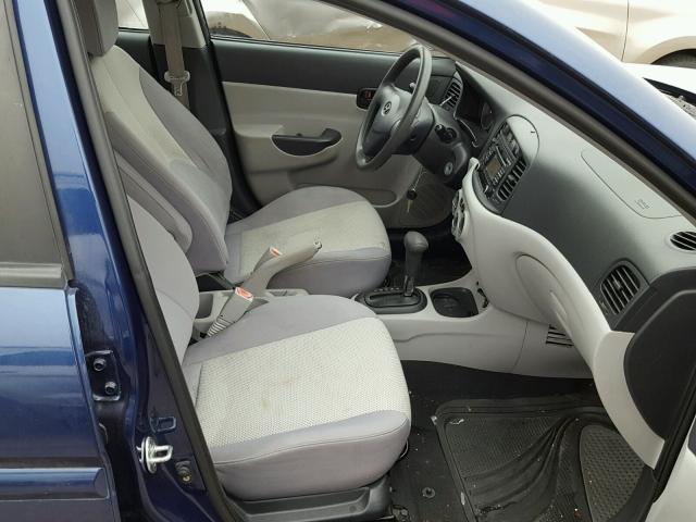 KMHCN4AC1AU424839 - 2010 HYUNDAI ACCENT GLS BLUE photo 5