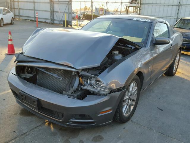 1ZVBP8AM1D5200976 - 2013 FORD MUSTANG GRAY photo 2