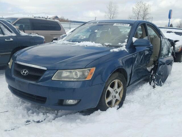 5NPEU46C86H126573 - 2006 HYUNDAI SONATA GLS BLUE photo 2