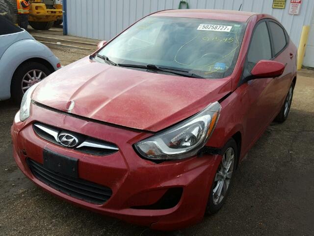 KMHCU4AEXCU187971 - 2012 HYUNDAI ACCENT GLS RED photo 2