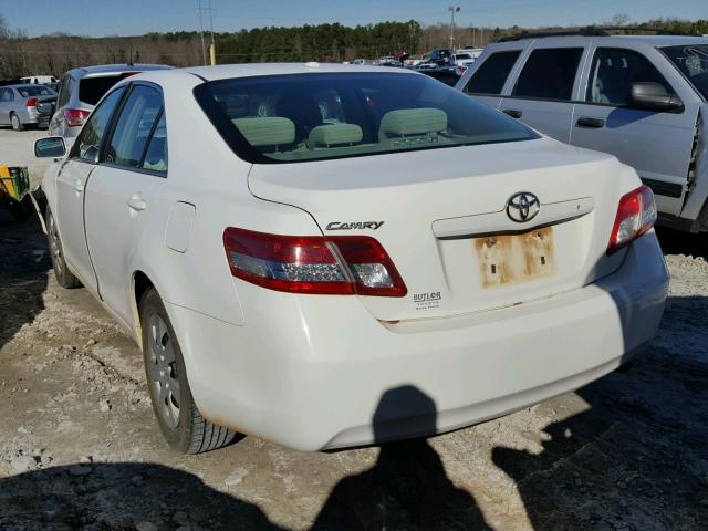 4T4BF3EK0BR214941 - 2011 TOYOTA CAMRY BASE WHITE photo 3