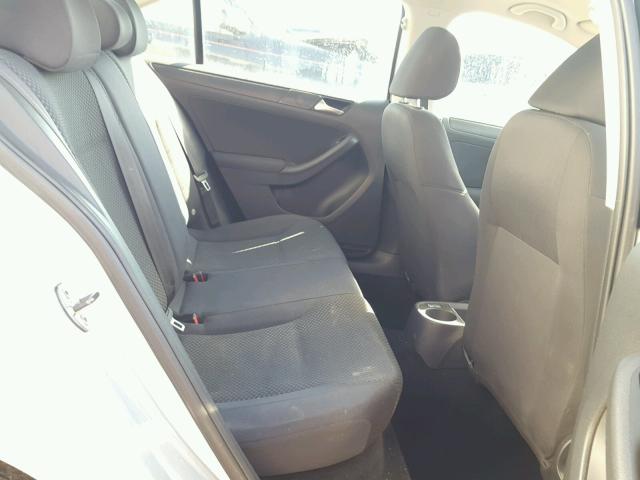 3VW2K7AJ1CM392486 - 2012 VOLKSWAGEN JETTA BASE ვერცხლისფერი ფოტო 6