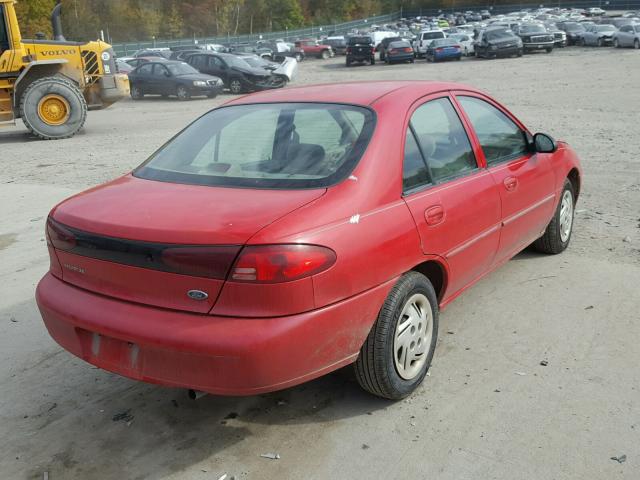 3FAFP13P61R121028 - 2001 FORD ESCORT RED photo 4