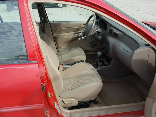 3FAFP13P61R121028 - 2001 FORD ESCORT RED photo 5