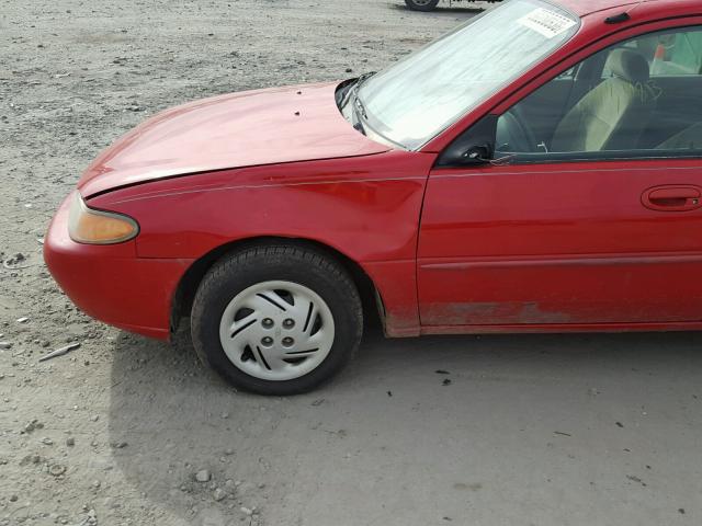 3FAFP13P61R121028 - 2001 FORD ESCORT RED photo 9