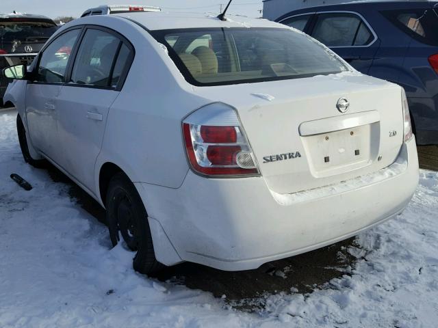 3N1AB61E17L678512 - 2007 NISSAN SENTRA 2.0 WHITE photo 3