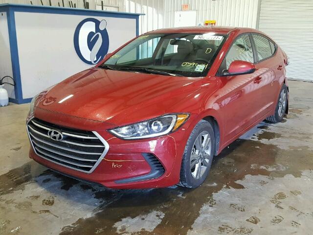 5NPD84LF5HH039604 - 2017 HYUNDAI ELANTRA SE RED photo 2