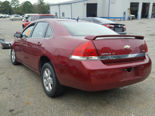 2G1WT58KX89159297 - 2008 CHEVROLET IMPALA LT RED photo 3