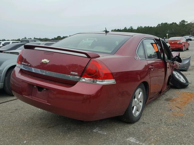 2G1WT58KX89159297 - 2008 CHEVROLET IMPALA LT RED photo 4