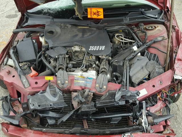 2G1WT58KX89159297 - 2008 CHEVROLET IMPALA LT RED photo 7