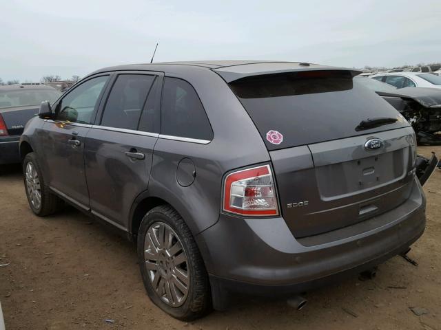 2FMDK4KC2ABA27593 - 2010 FORD EDGE LIMIT GRAY photo 3