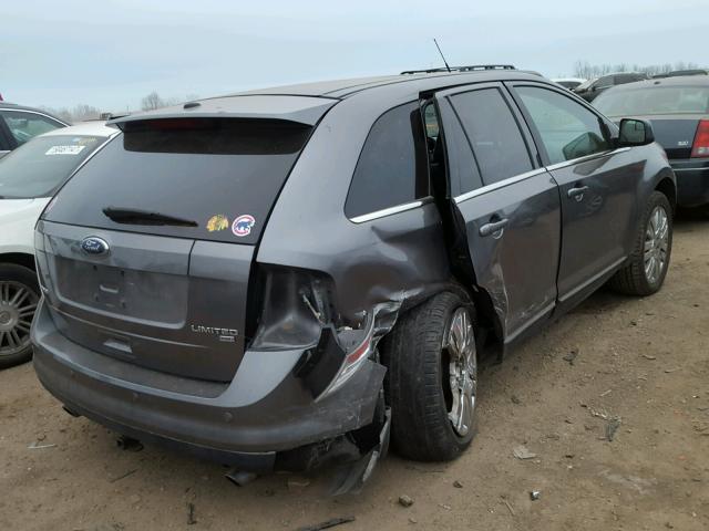 2FMDK4KC2ABA27593 - 2010 FORD EDGE LIMIT GRAY photo 4