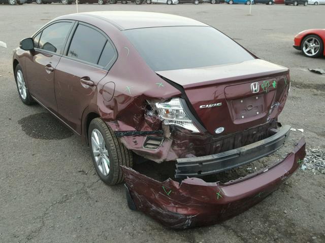 JHMFB2F8XCS003265 - 2012 HONDA CIVIC EX 红色 照片 3