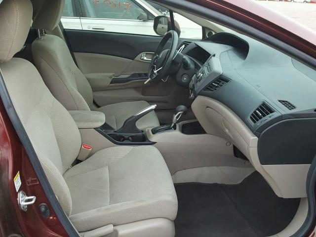 JHMFB2F8XCS003265 - 2012 HONDA CIVIC EX 红色 照片 5
